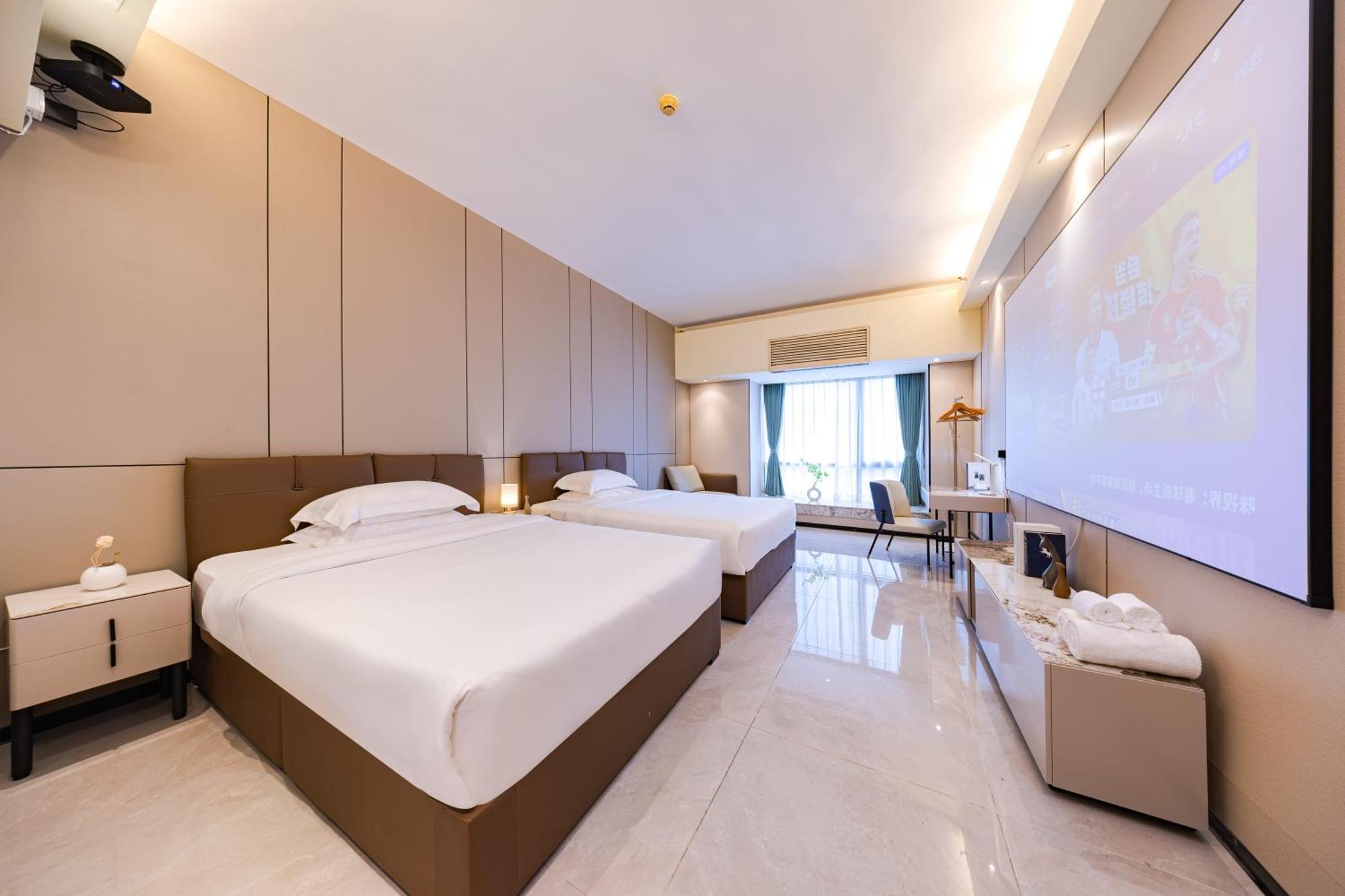 Yu Manju High-Floor Huge-Screen Audiovisual Hotel-Guangzhou Tower Zhujiang New Town Sports West Road Branch Dış mekan fotoğraf