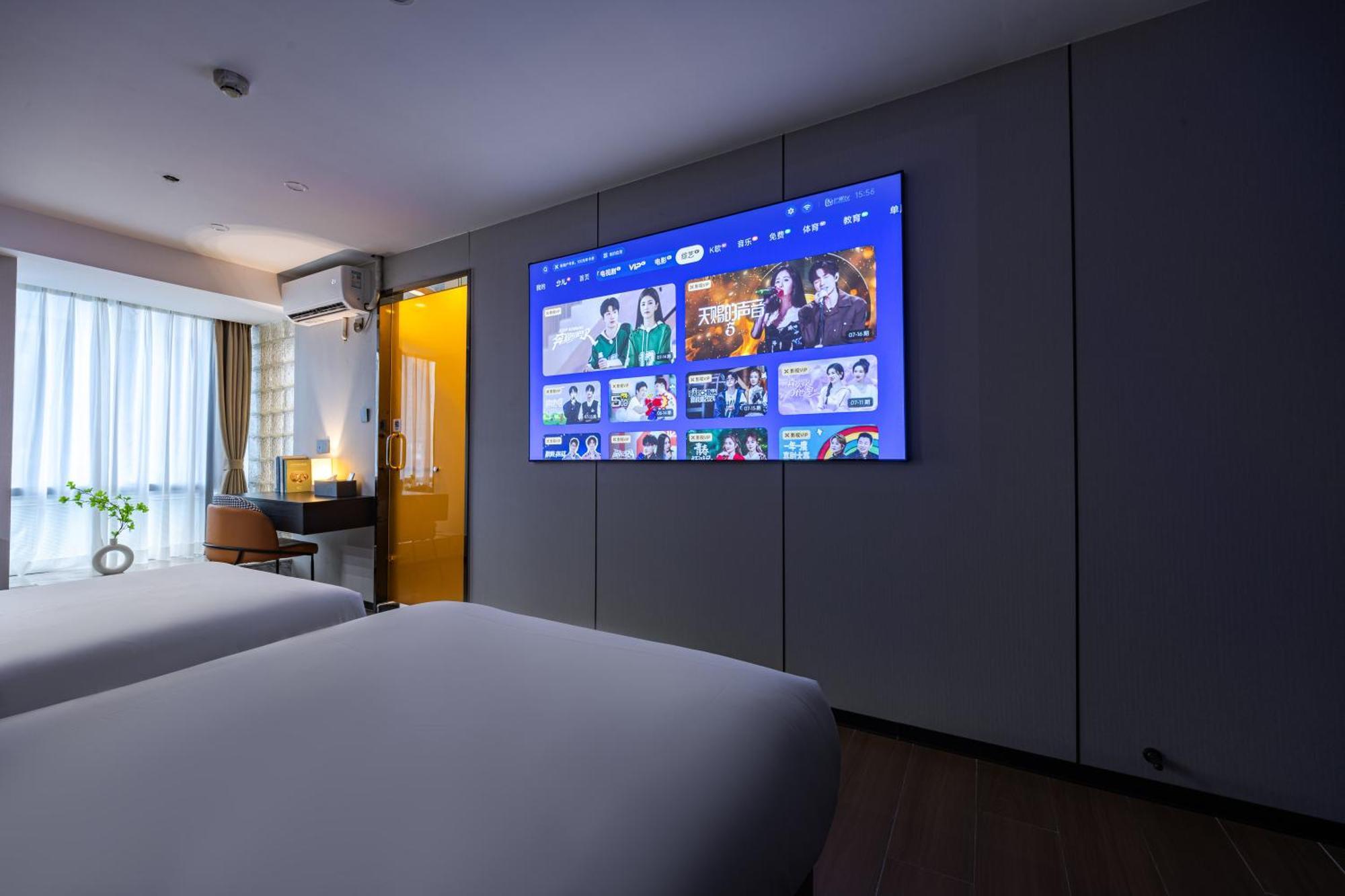 Yu Manju High-Floor Huge-Screen Audiovisual Hotel-Guangzhou Tower Zhujiang New Town Sports West Road Branch Dış mekan fotoğraf