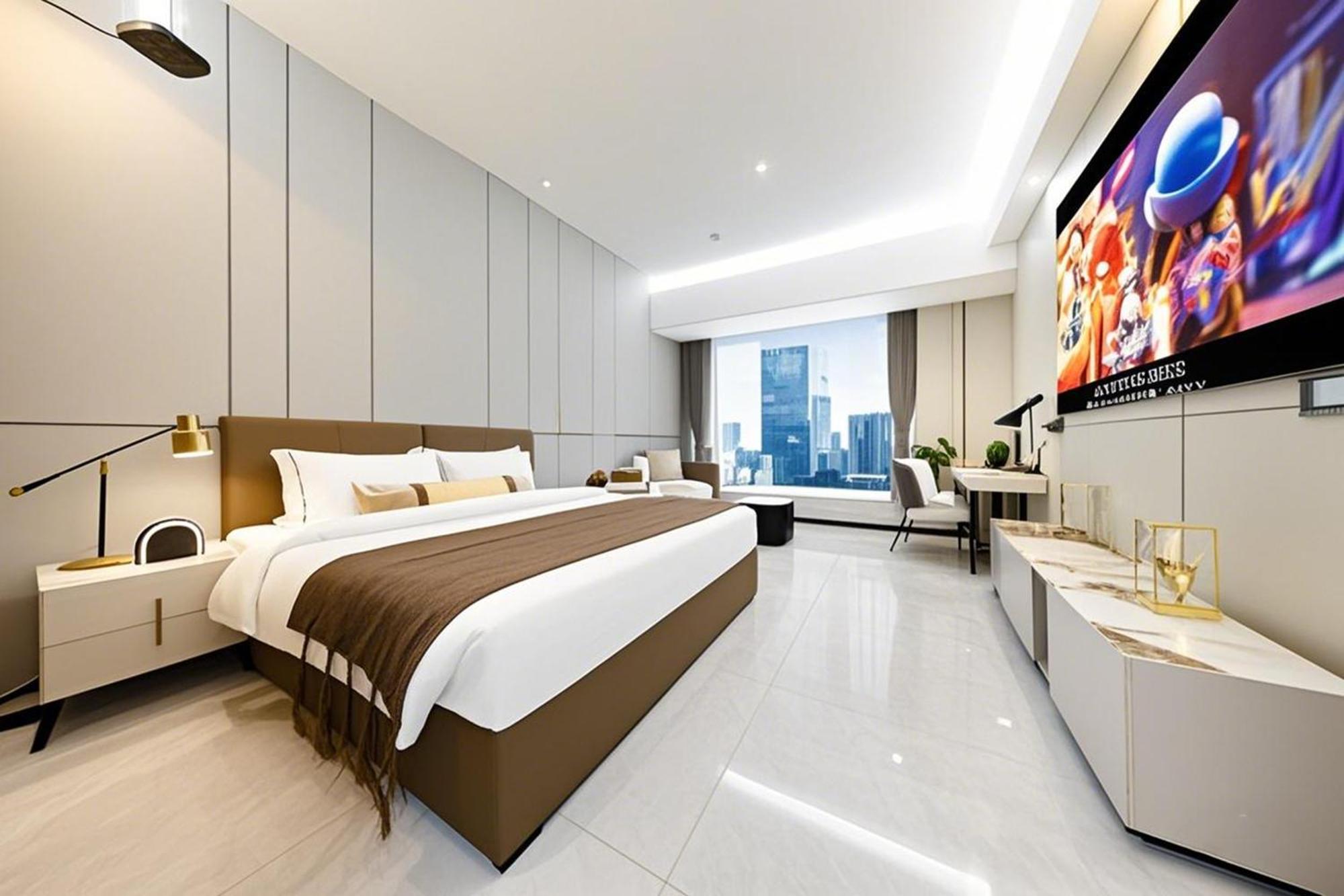 Yu Manju High-Floor Huge-Screen Audiovisual Hotel-Guangzhou Tower Zhujiang New Town Sports West Road Branch Dış mekan fotoğraf